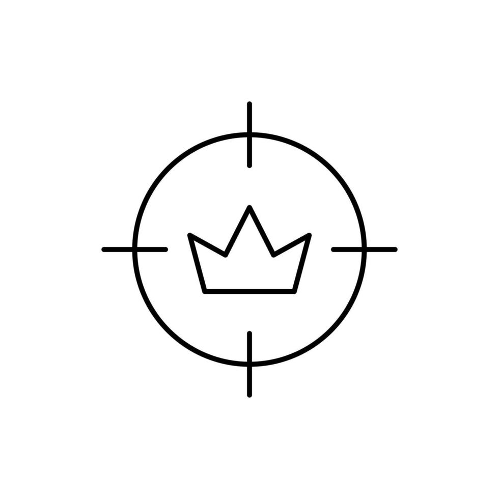 Targets, crown, SEO vector icon