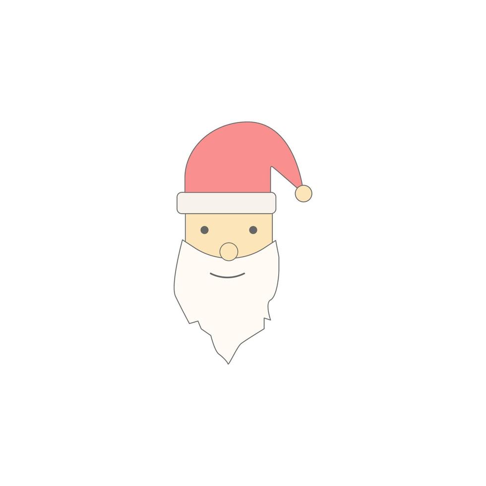 Papa Noel claus de colores vector icono