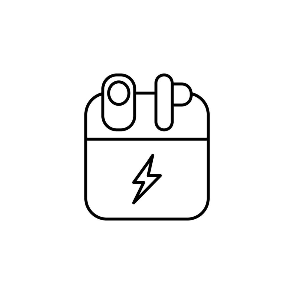 Gadget, wireless headphones vector icon