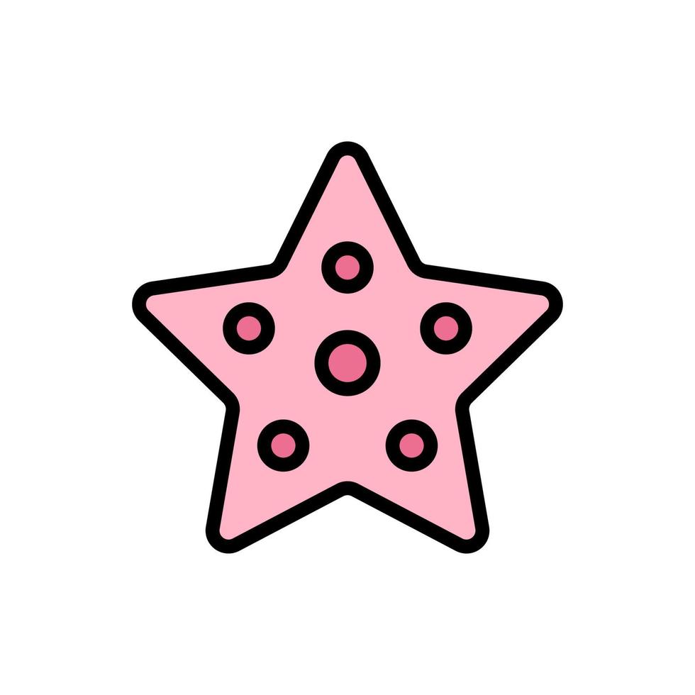 Starfish, animal vector icon