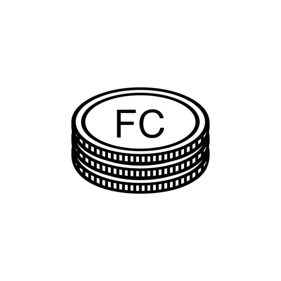 Democratic Republic of the Congo Currency Symbol, Congolese Franc Icon, CDF Sign. Vector Illustration