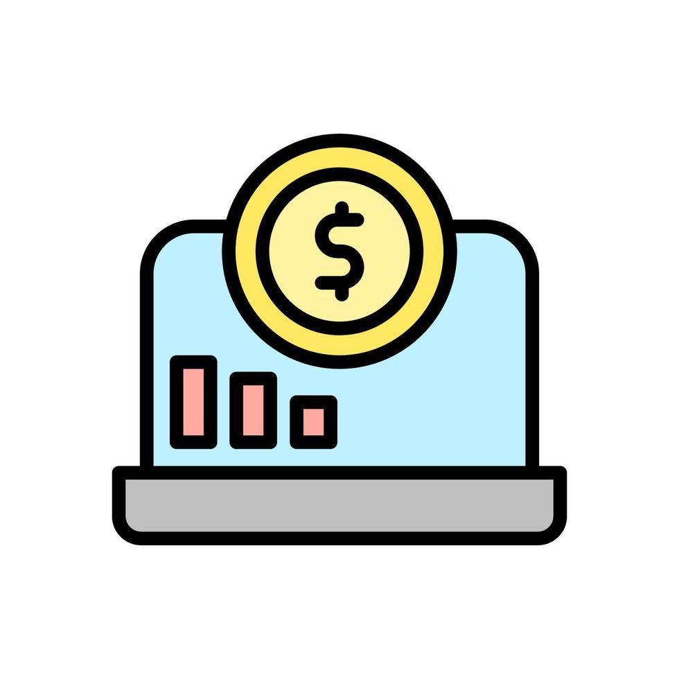 notebook coin dollar vector icon