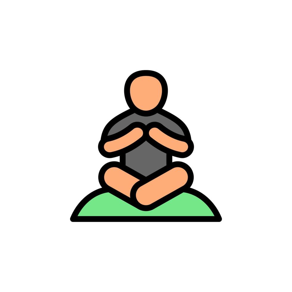 meditar alternativa medicina vector icono