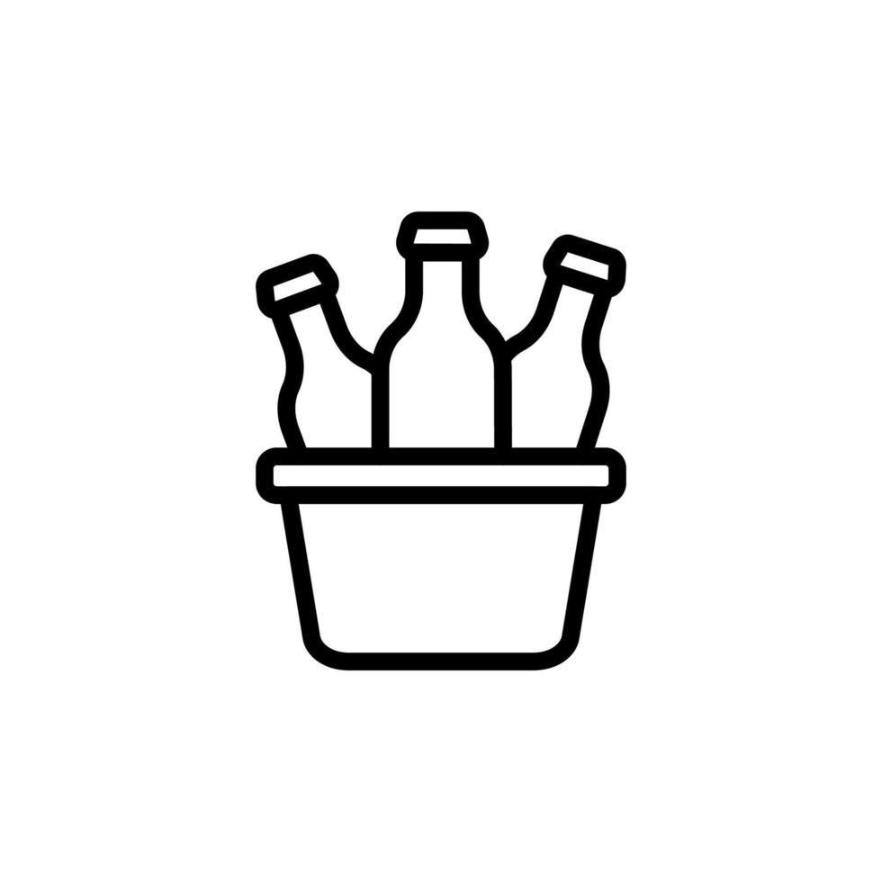 Ice box, Beers vector icon
