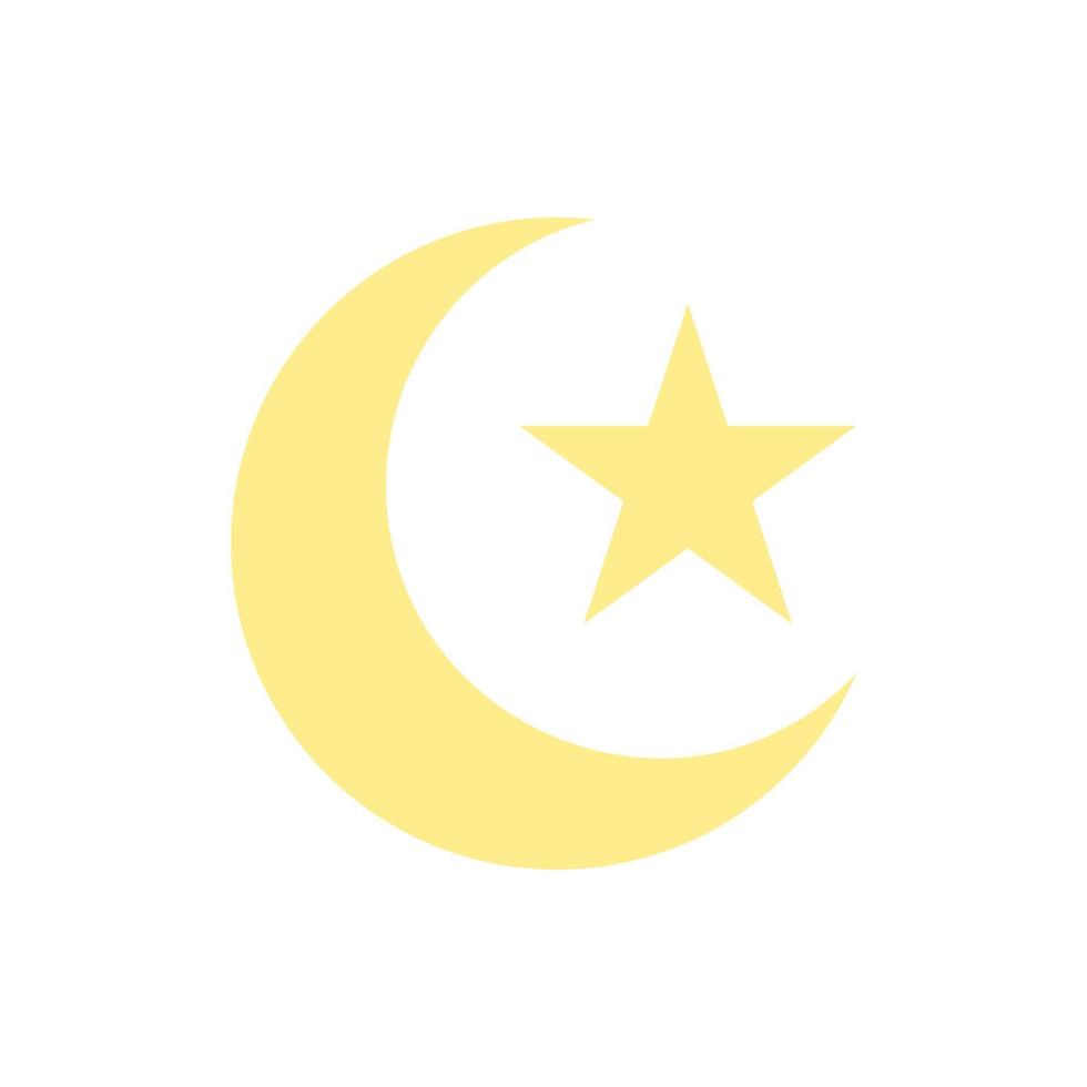 Moon star Ramadan vector icon
