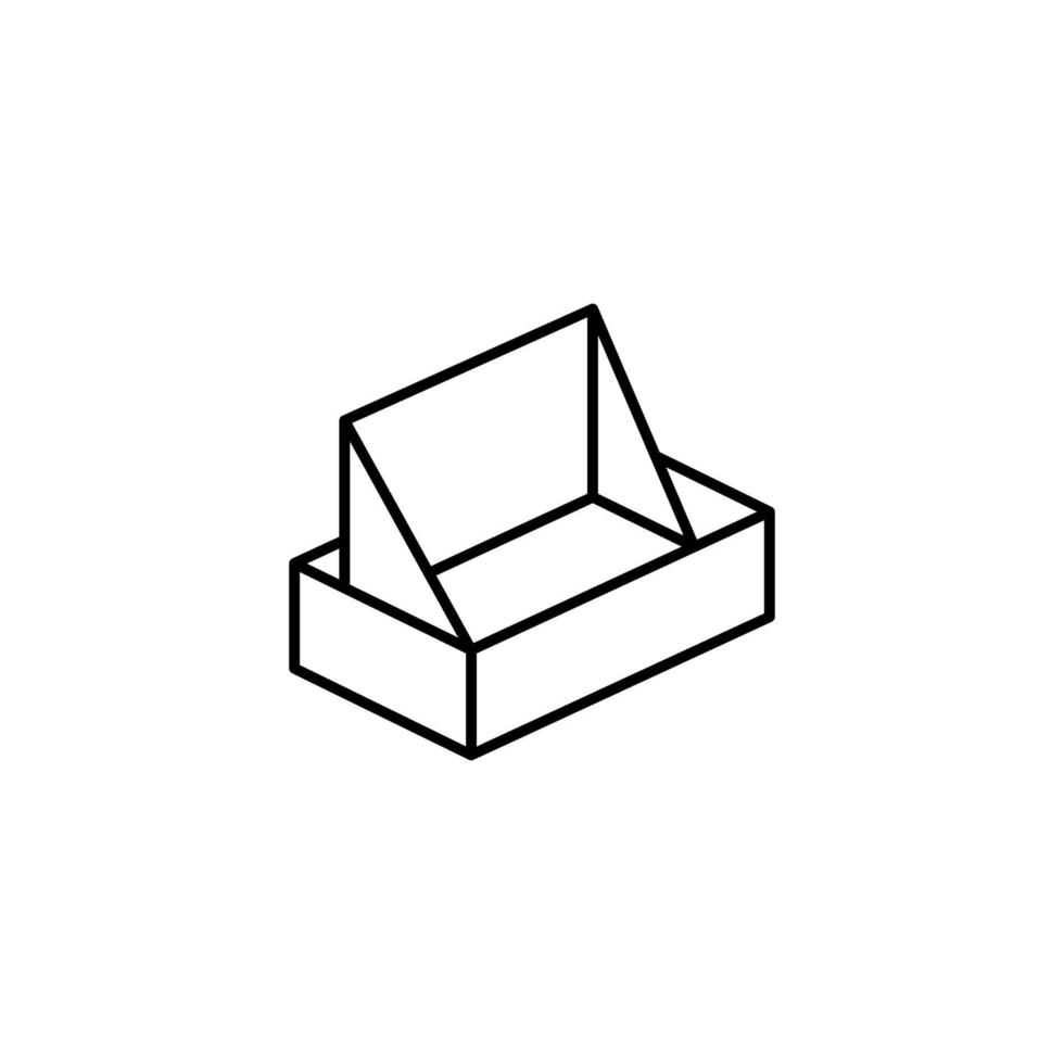 Box opened vector icon