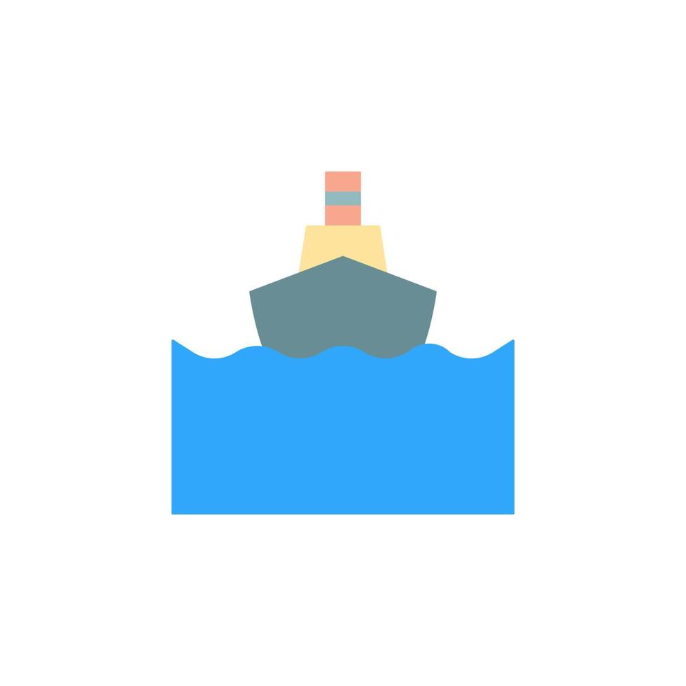 Ferry boat, ocean vector icon
