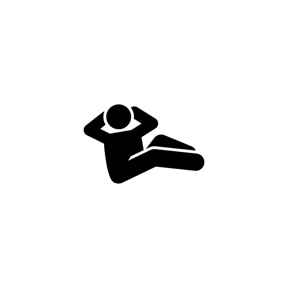 Exercise gym man workout with arrow pictogram vector icon