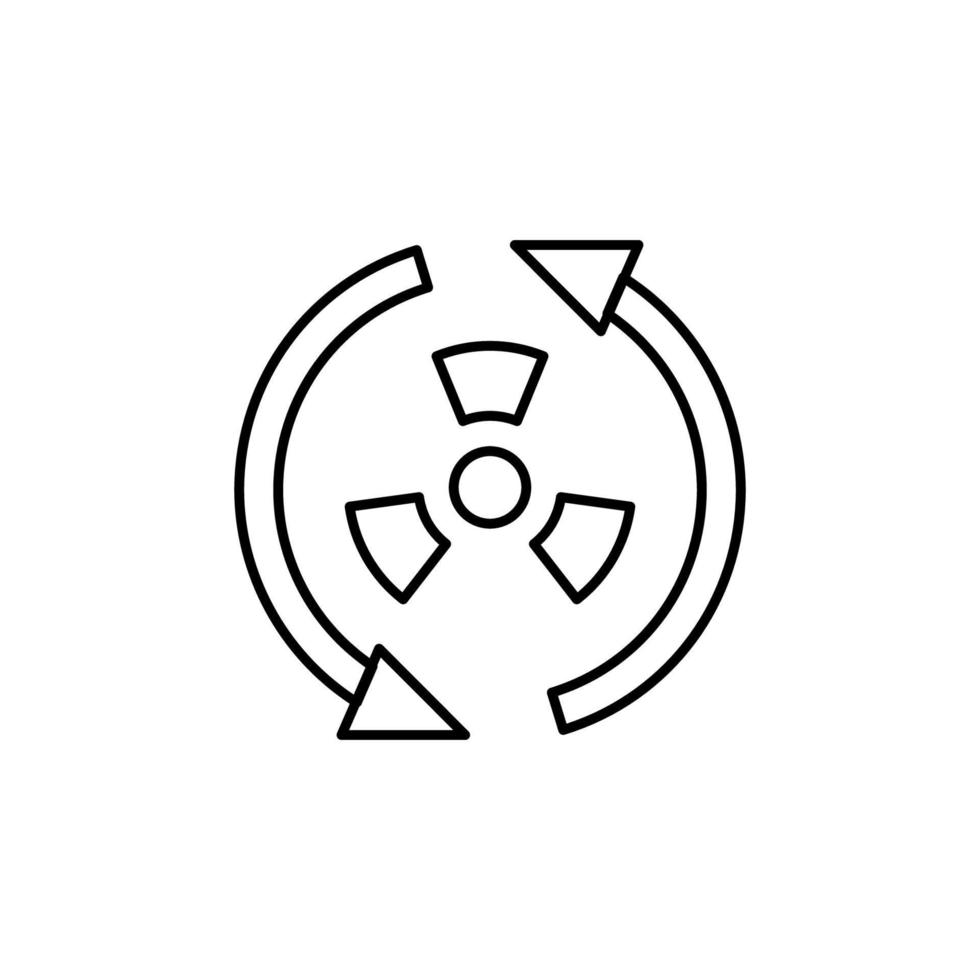 Renewable energy, nuclear vector icon