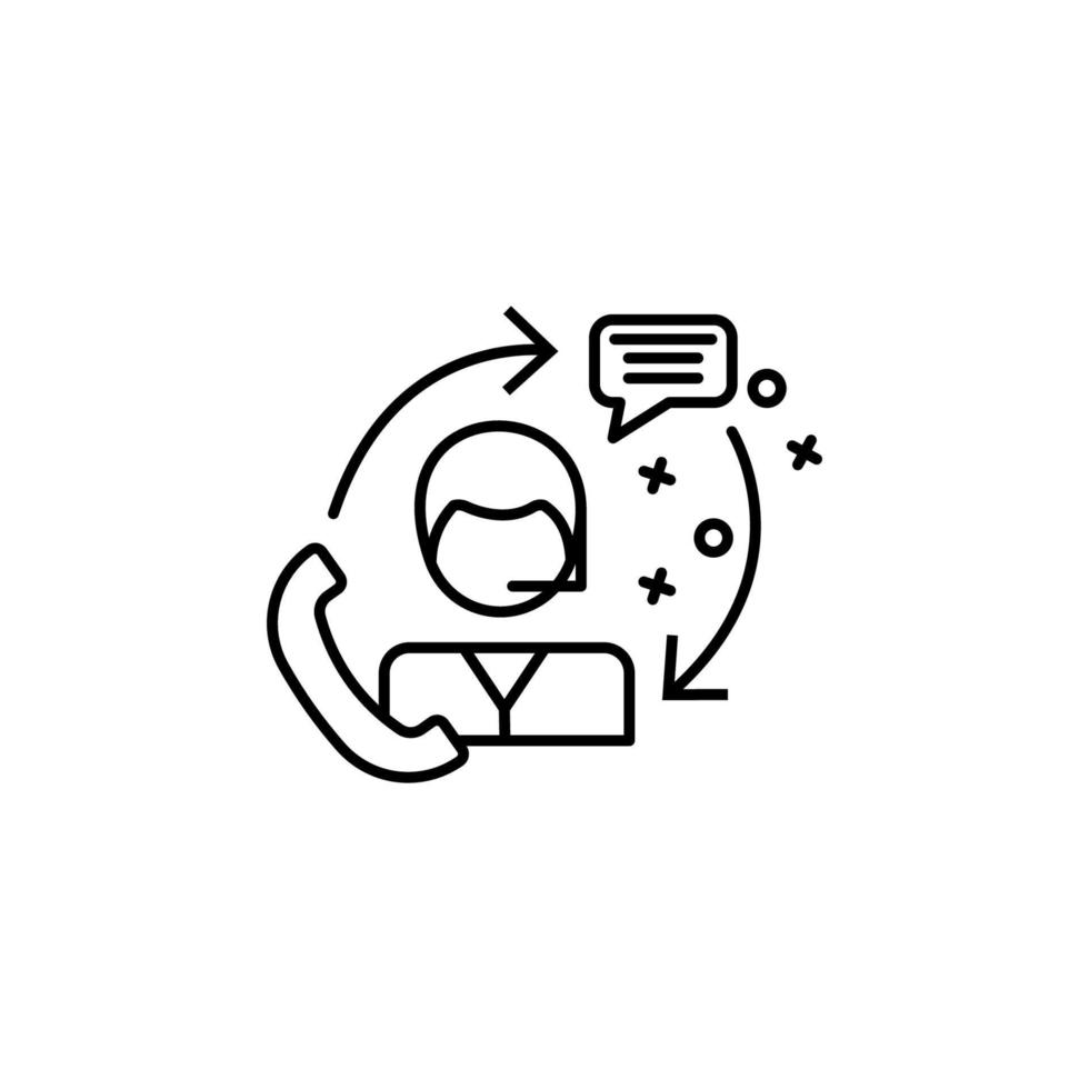 User, call, phone, answer vector icon
