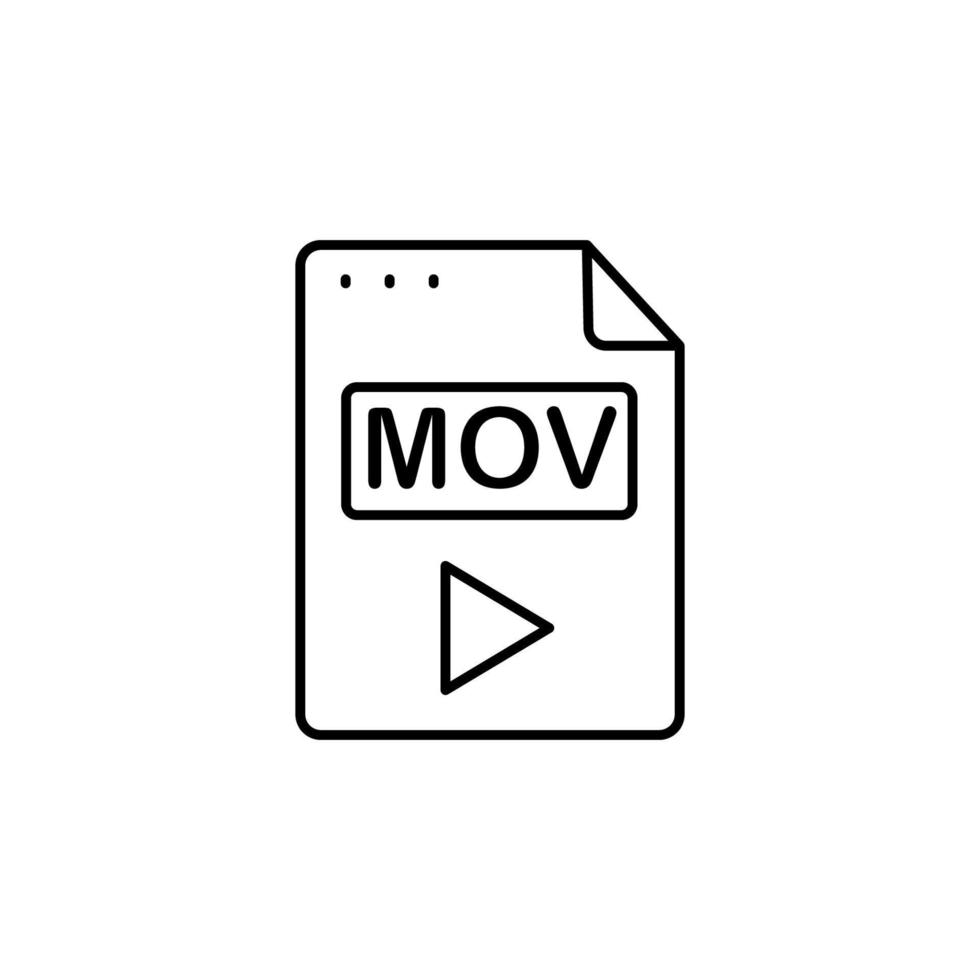 File, document, MOV vector icon