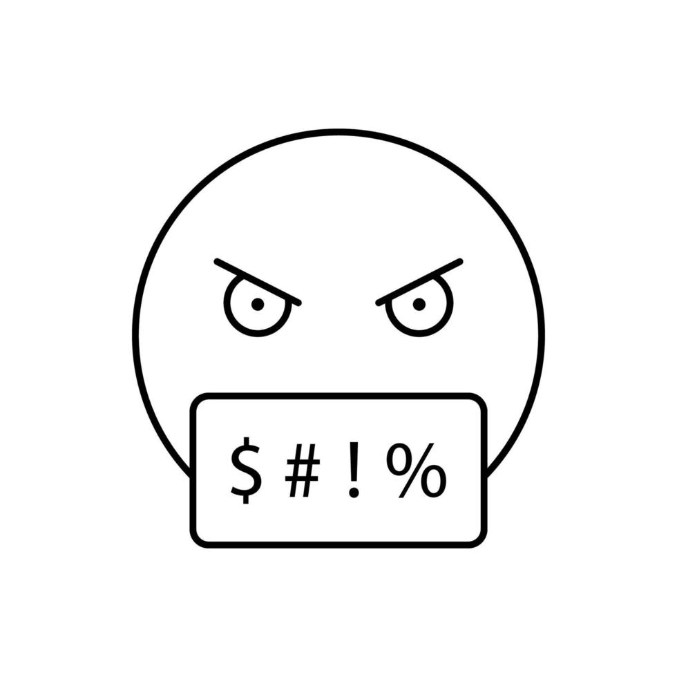 Cursing, emotions vector icon
