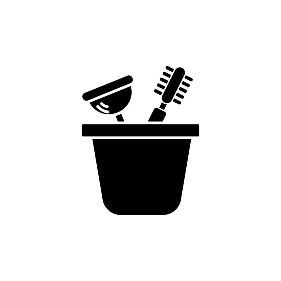 Plunger, toilet, tool vector icon