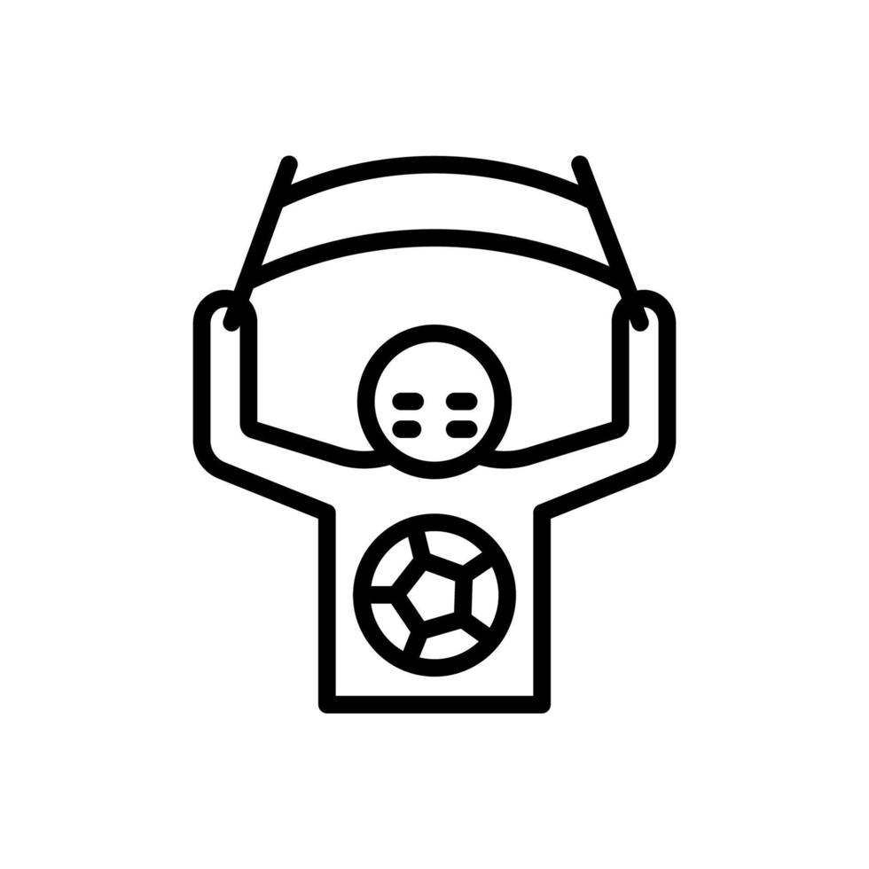 Fan, football with flag vector icon