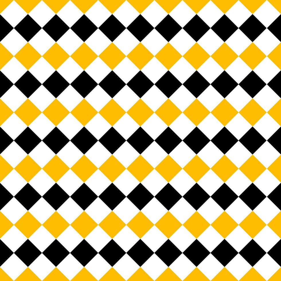 Yellow and Black diamond Seamless Pattern  argyle repeating design. vector