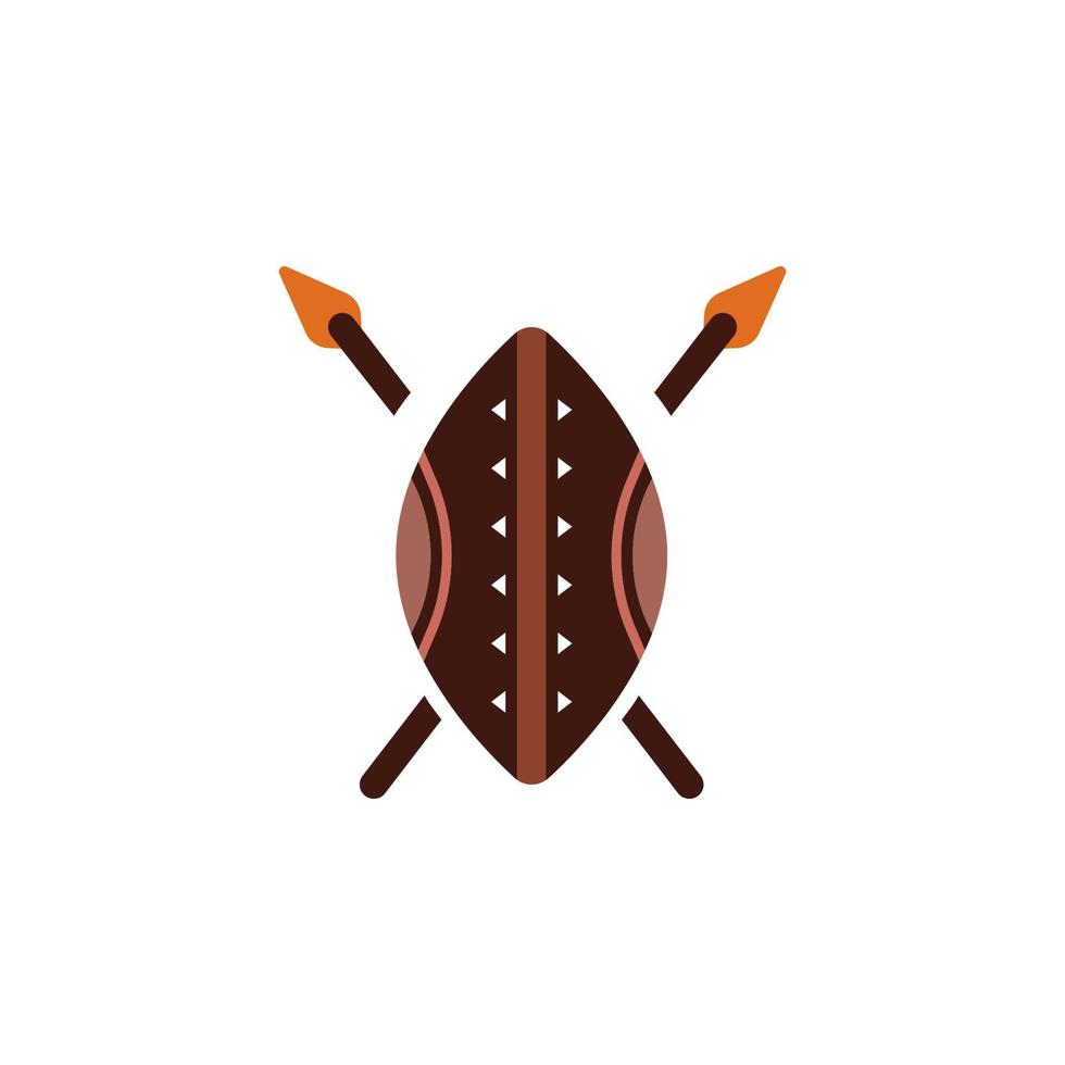 weapon, shield, arrows vector icon