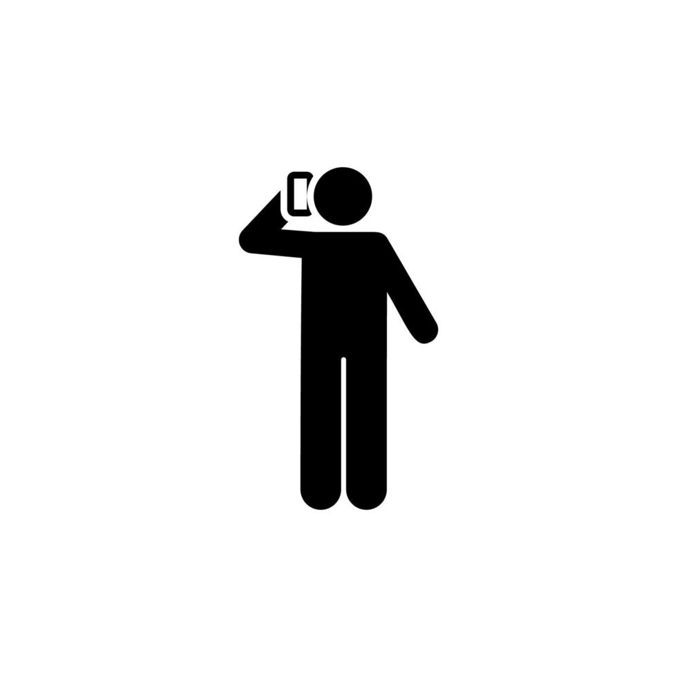 Man, phone, talk vector icon