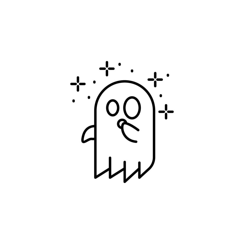 Ghost astonishment vector icon