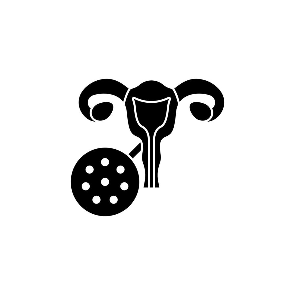 Gynecology problem, uterine vector icon