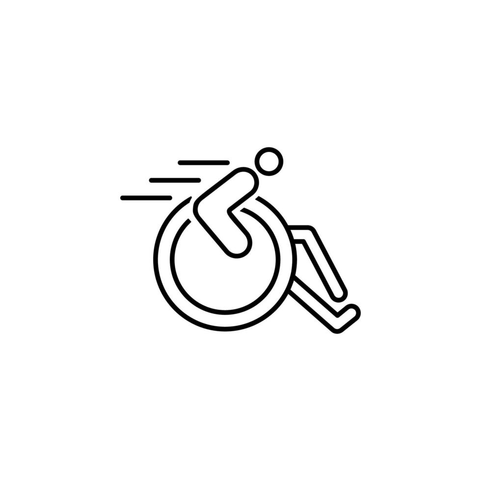 race for the disabled vector icon