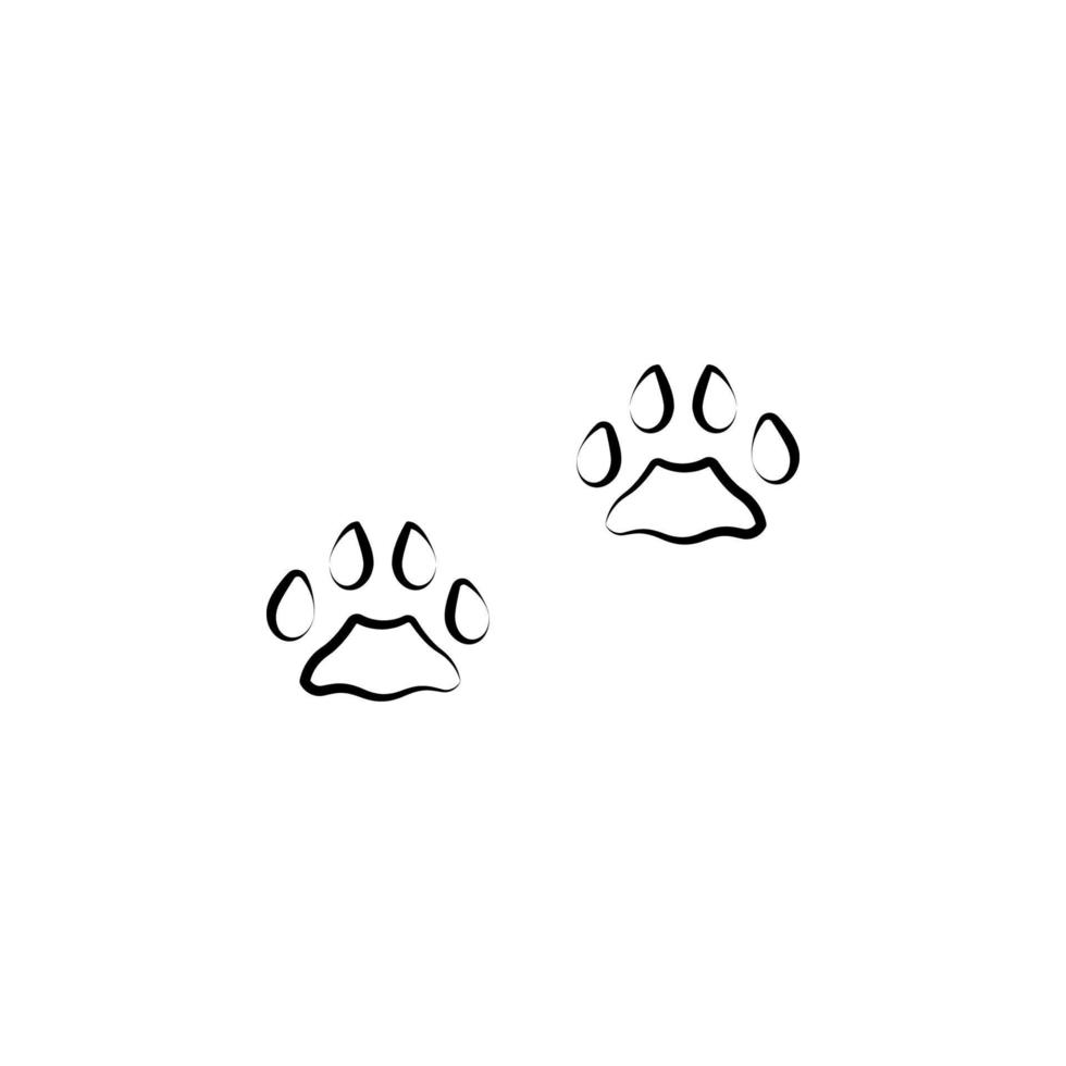 Bobcat tracks vector icon