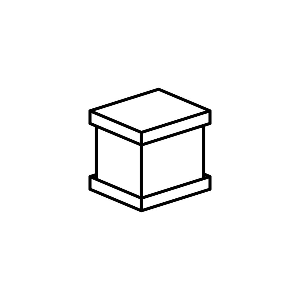 Box closed vector icon