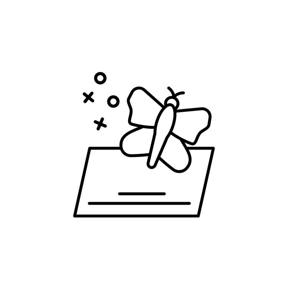 Silk butterfly textile bug vector icon