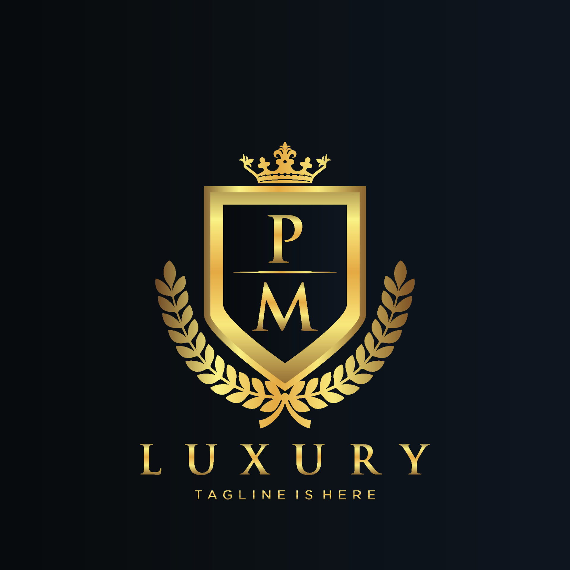 Initial PM Letter Royal Luxury Logo template in vector art for luxurious  branding projects and other vector illustration. 11562525 Vector Art at  Vecteezy