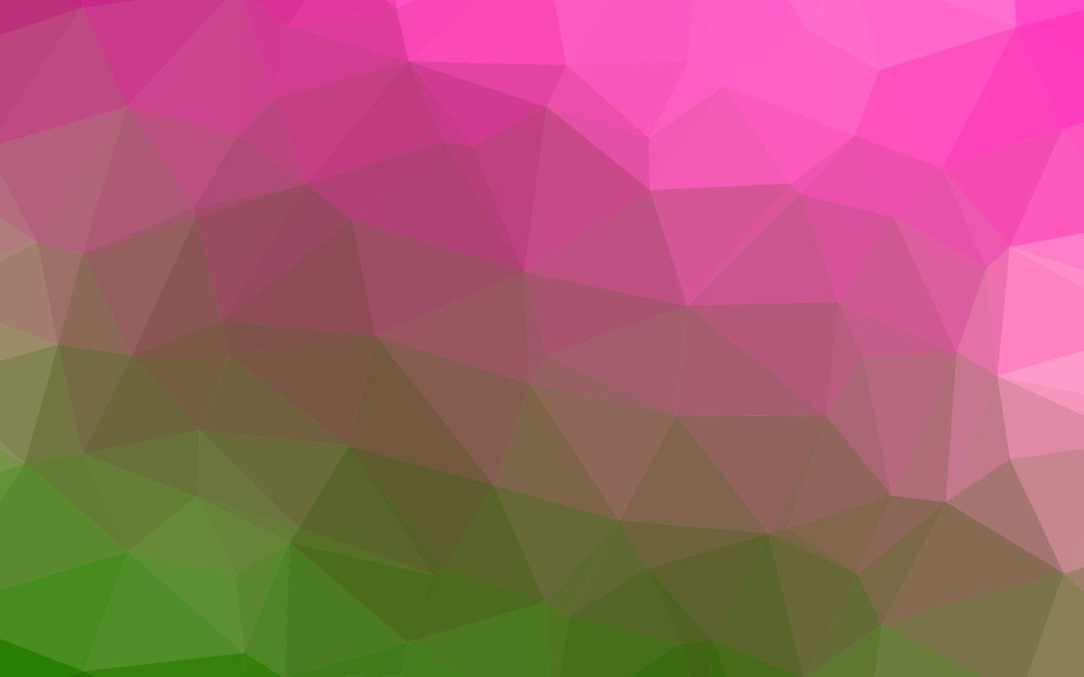 Light Pink, Green vector shining triangular template.