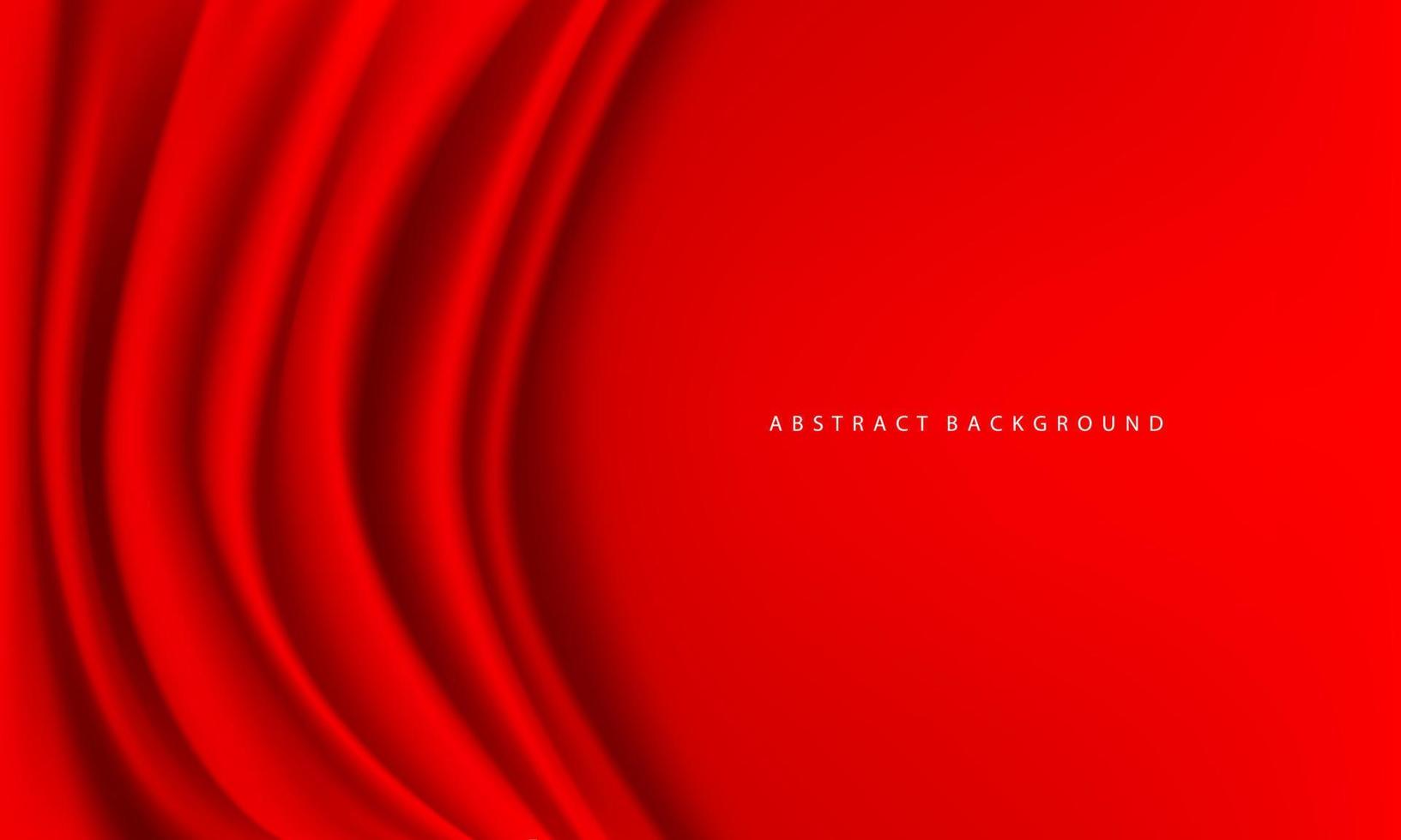 Realistic red fabric wave with blank space for text place luxury background texture vector