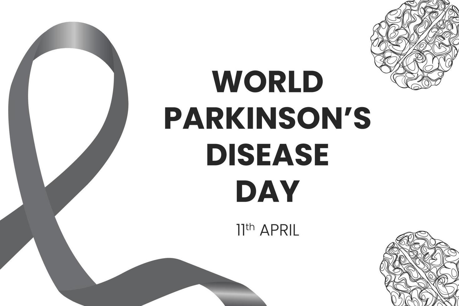 World Parkinson's disease day observed on April 11th every year. Template for background, banner, card, poster with text inscription. Vector EPS10 illustration