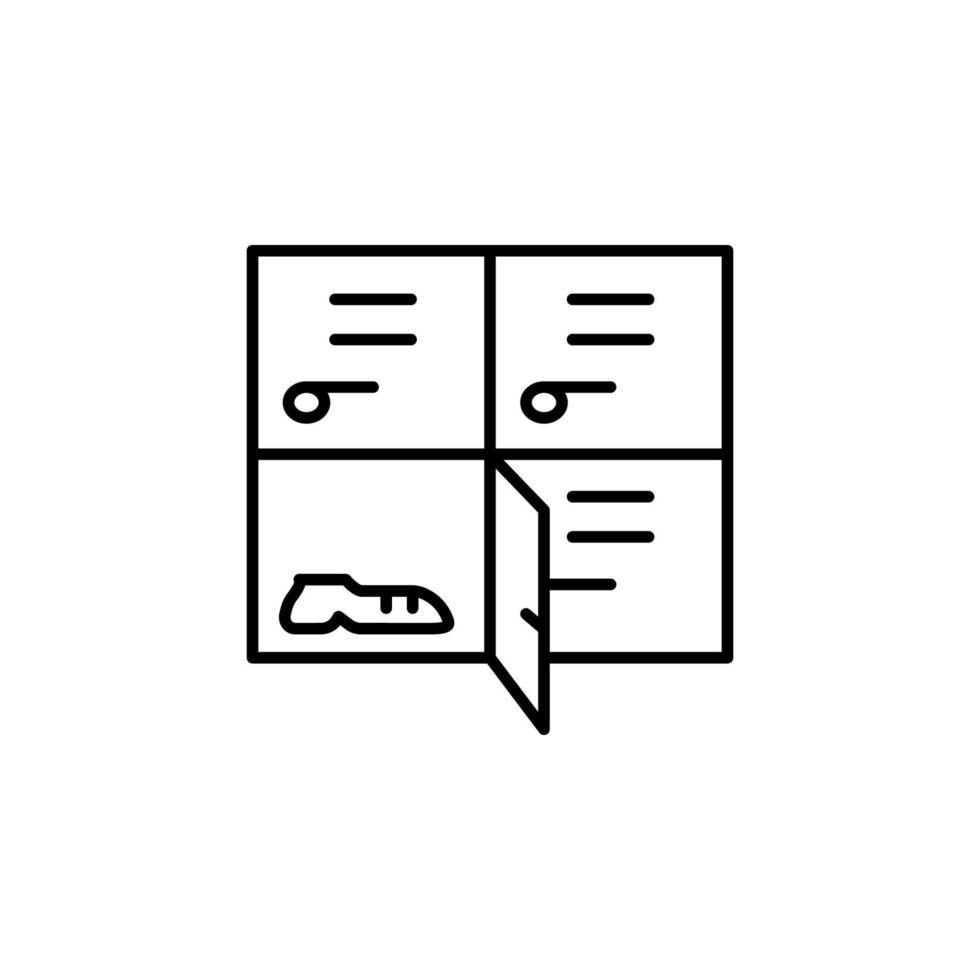 Locker bowling snickers vector icon