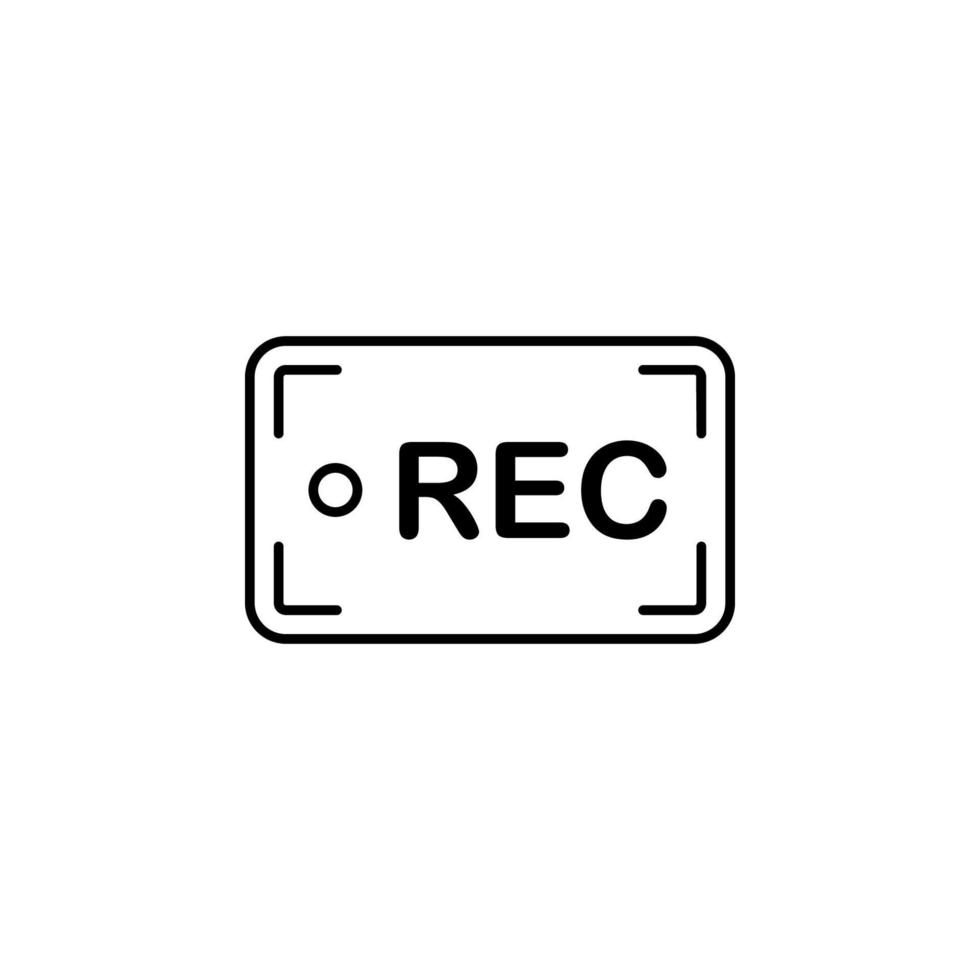 Rec vector icon
