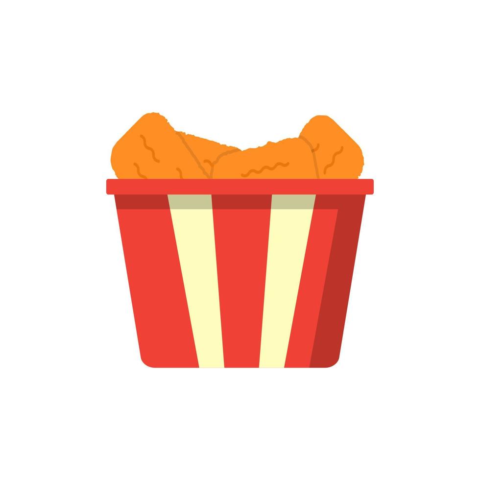 Nuggets chicken color vector icon