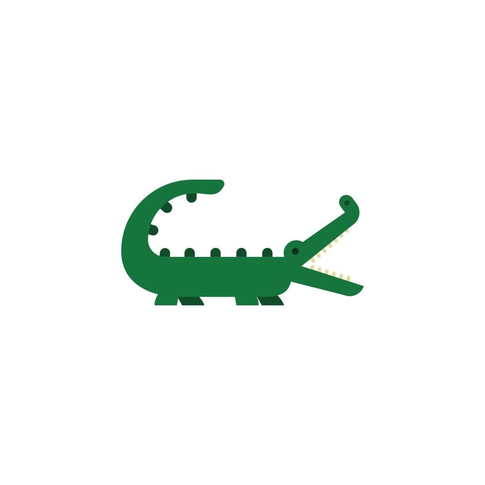 crocodile, zoo, reptile vector icon