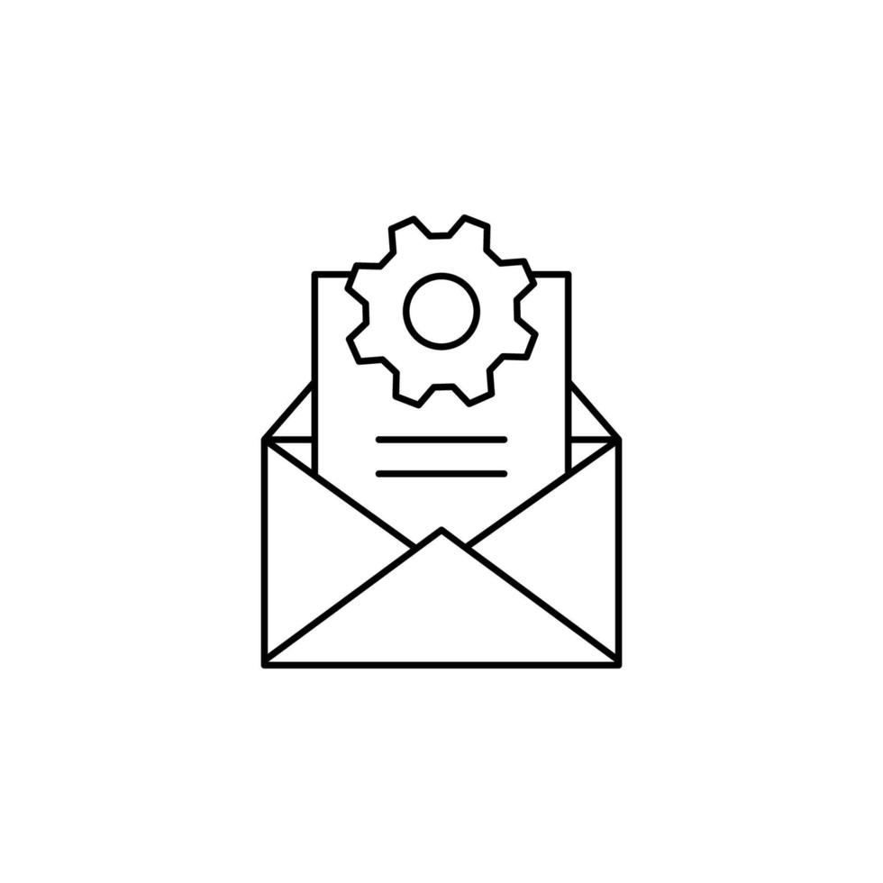 Email, gear, send vector icon