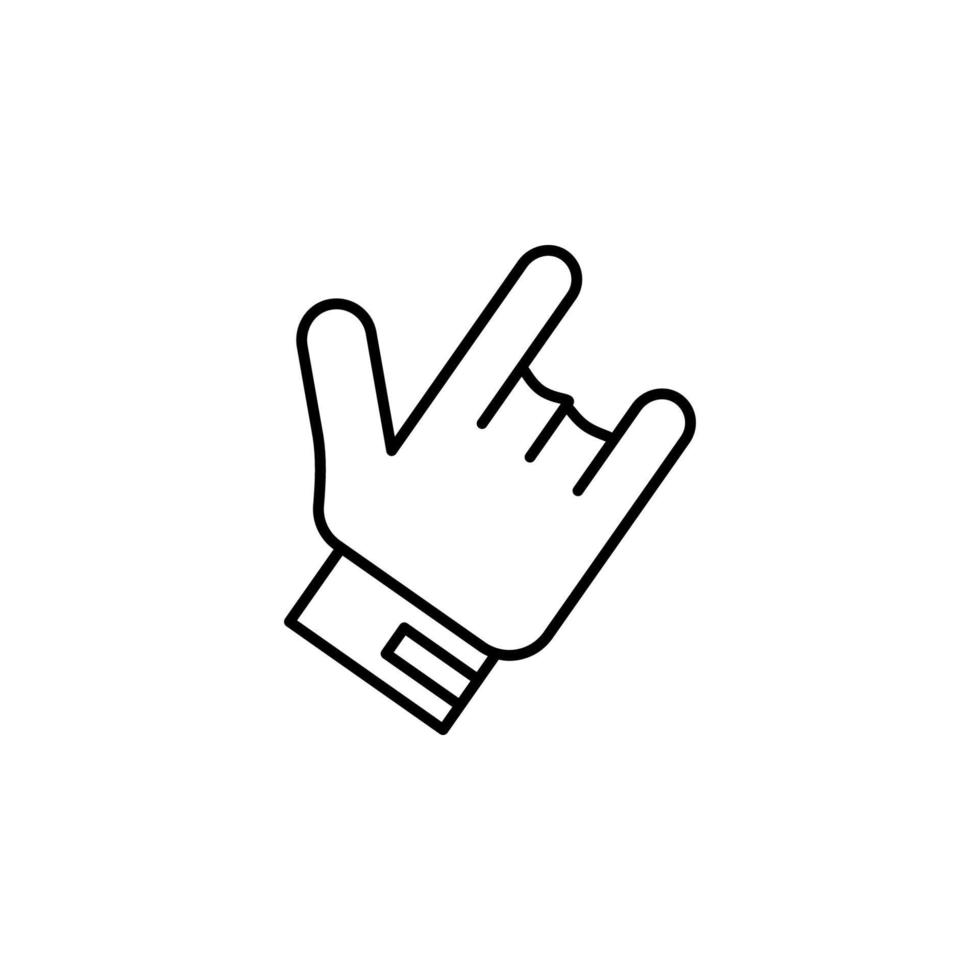 Thumb glove bowling vector icon