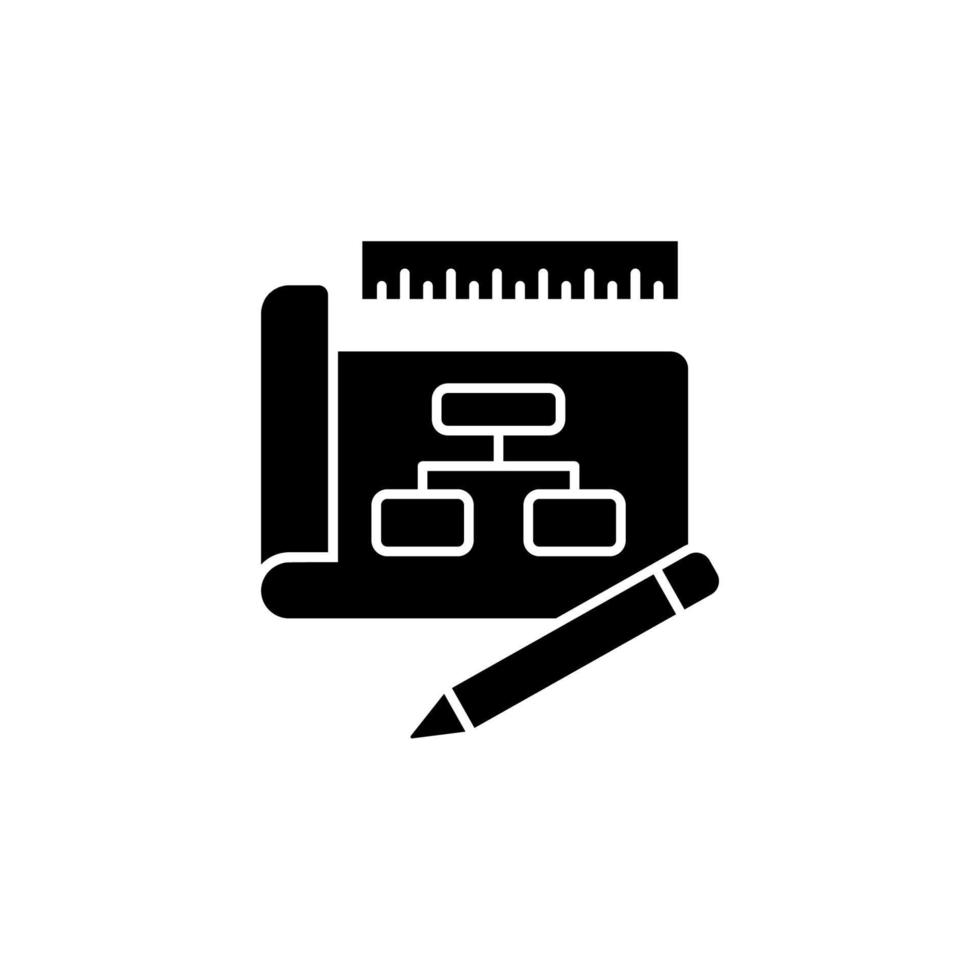 Plan document pen vector icon