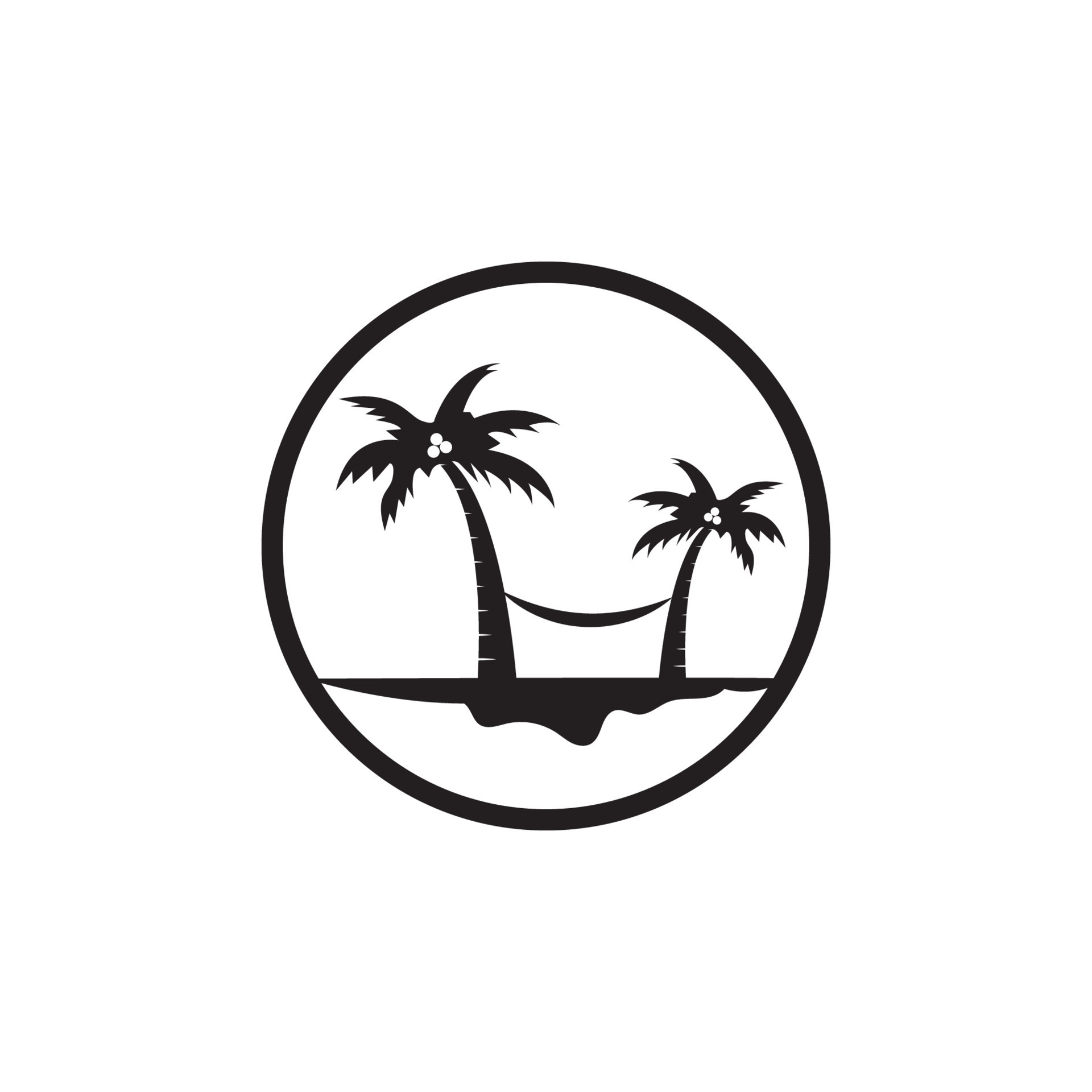 Palm tree summer logo template 22583803 Vector Art at Vecteezy