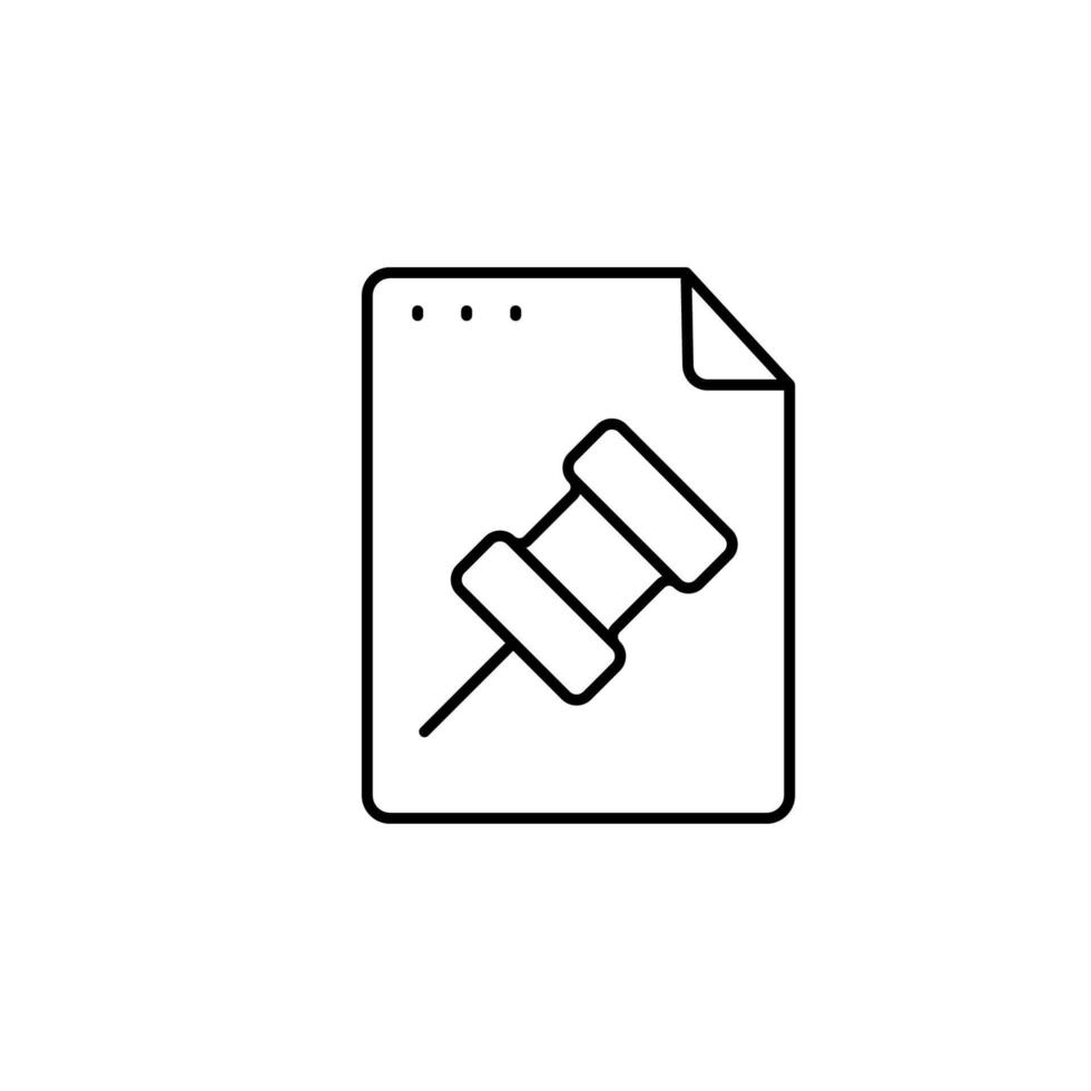 File, document, pin vector icon