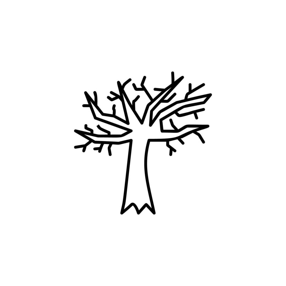 Scary tree vector icon