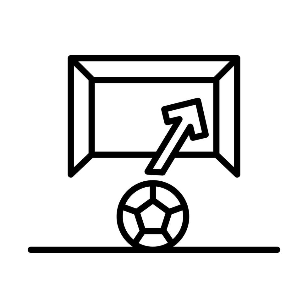Goal, football vector icon