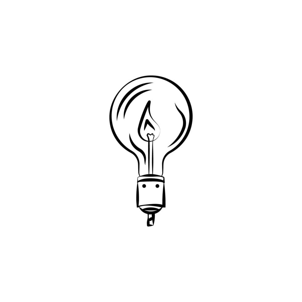 Light bulb vector icon