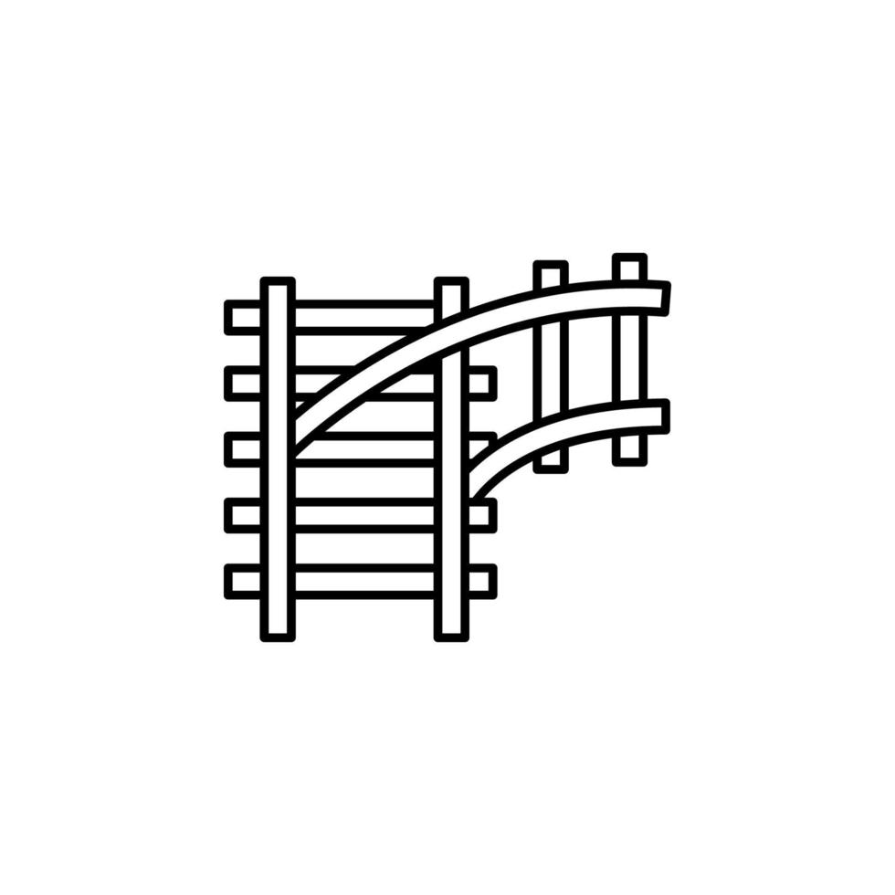 Railway railroad vector icon
