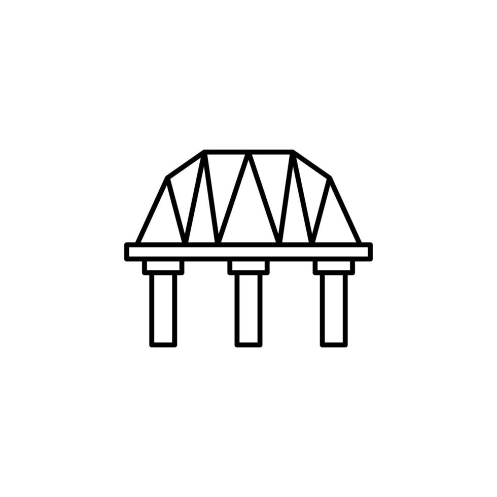 Bridge railway vector icon