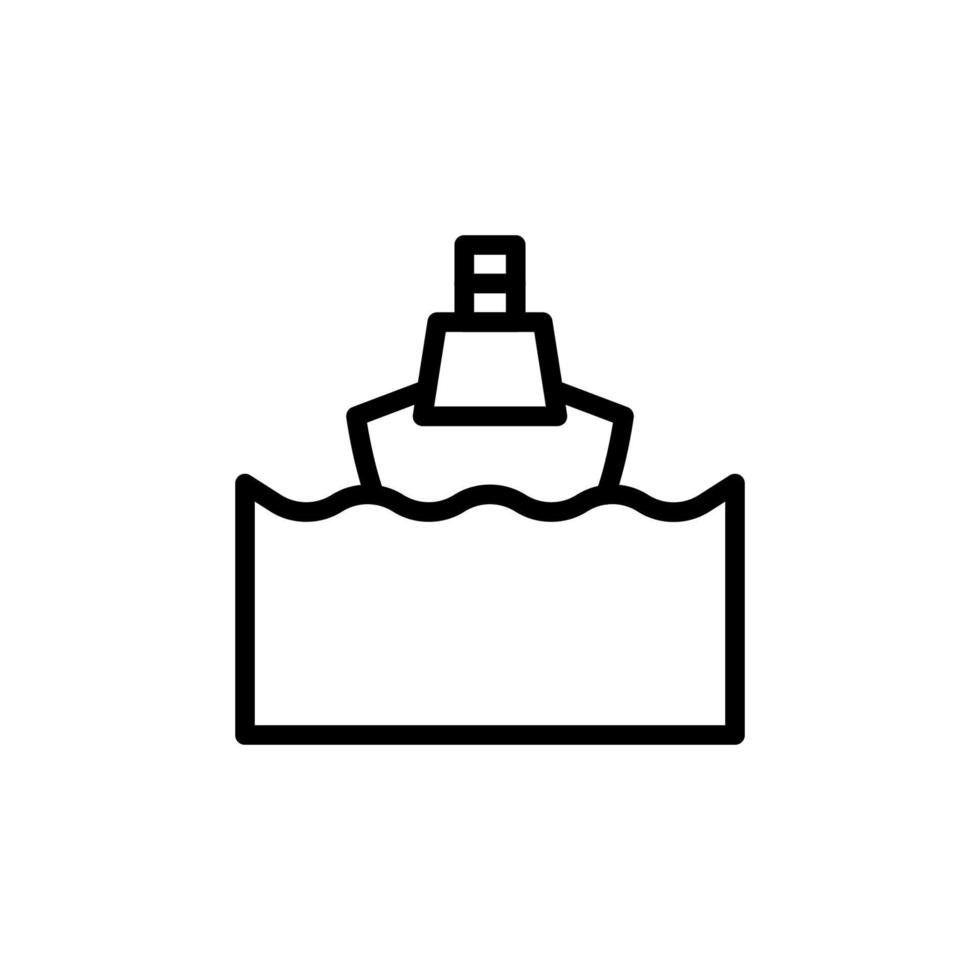 Ferry boat, ocean vector icon