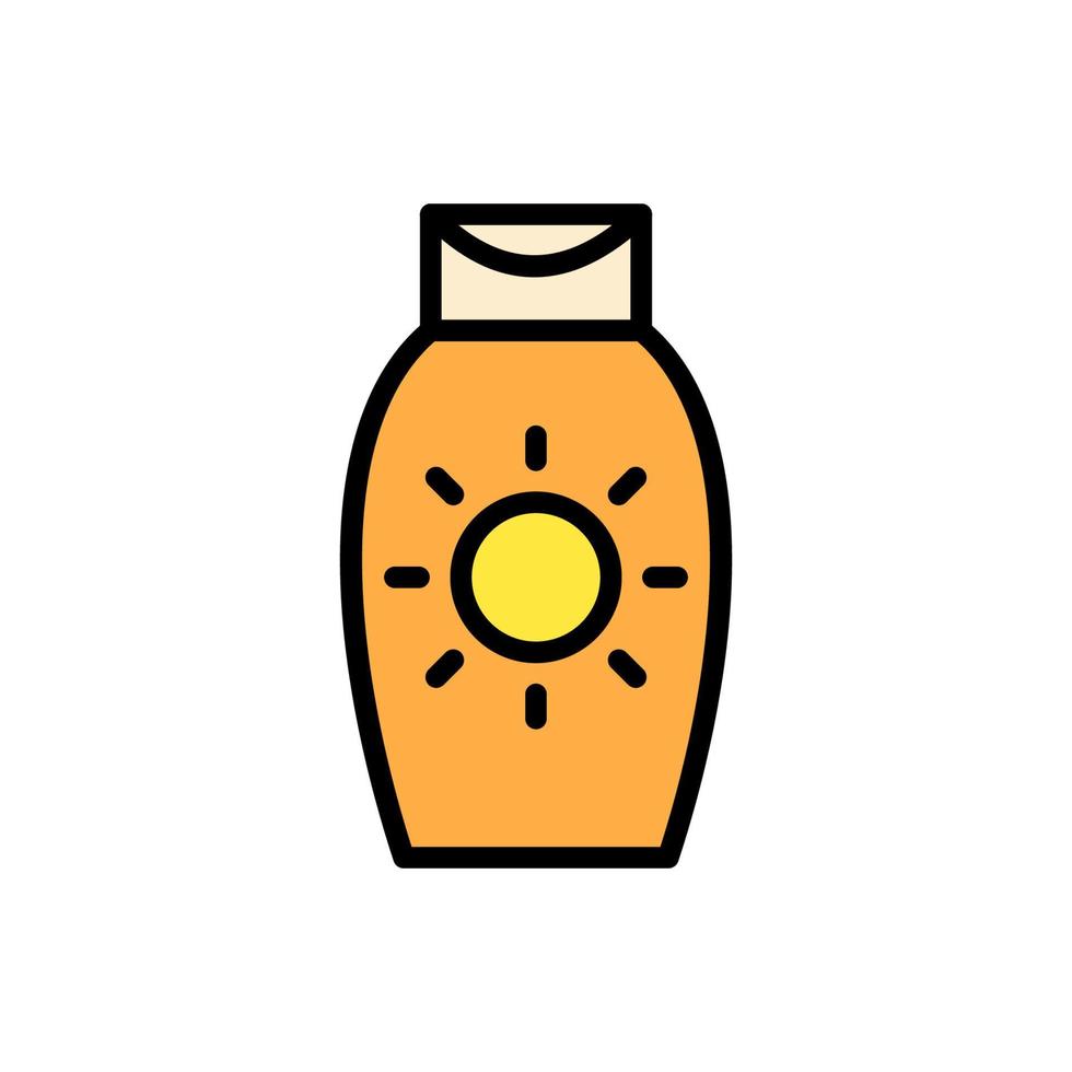 Sunscreen, cream vector icon