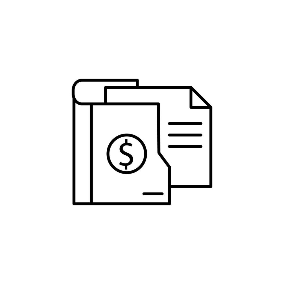 financial documents folder vector icon