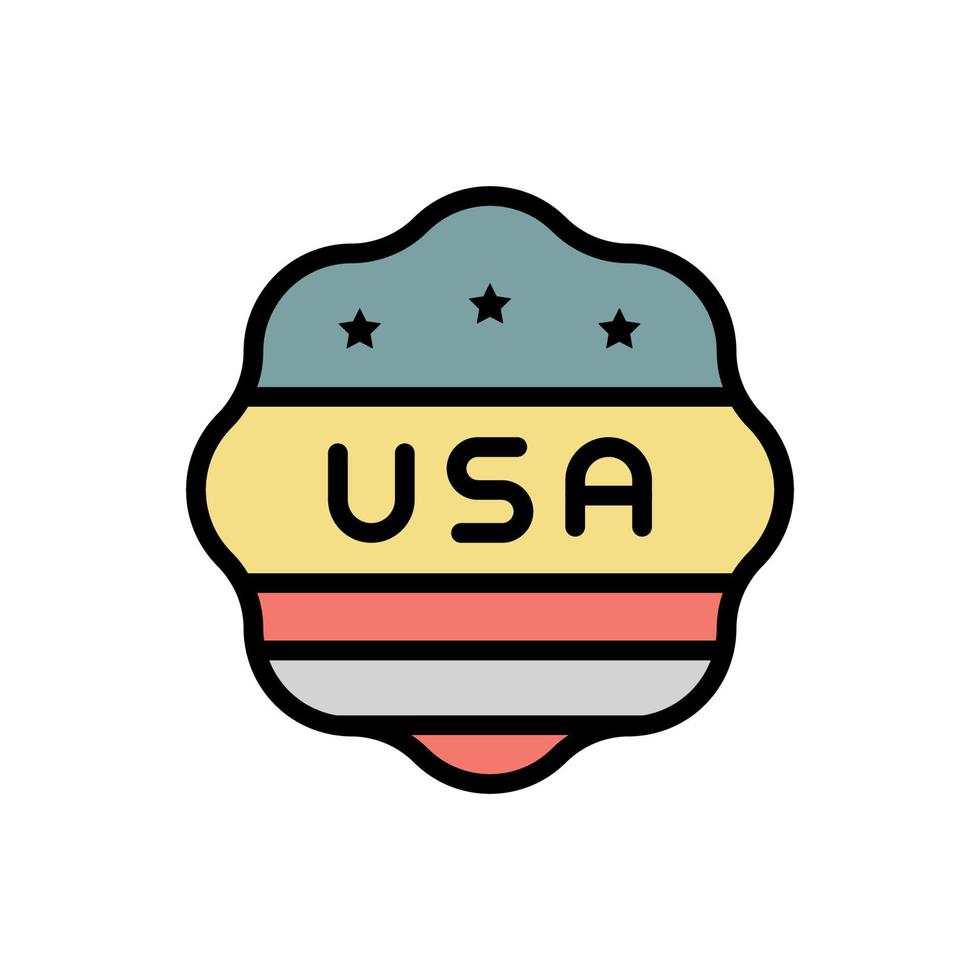 Signs USA flag vector icon