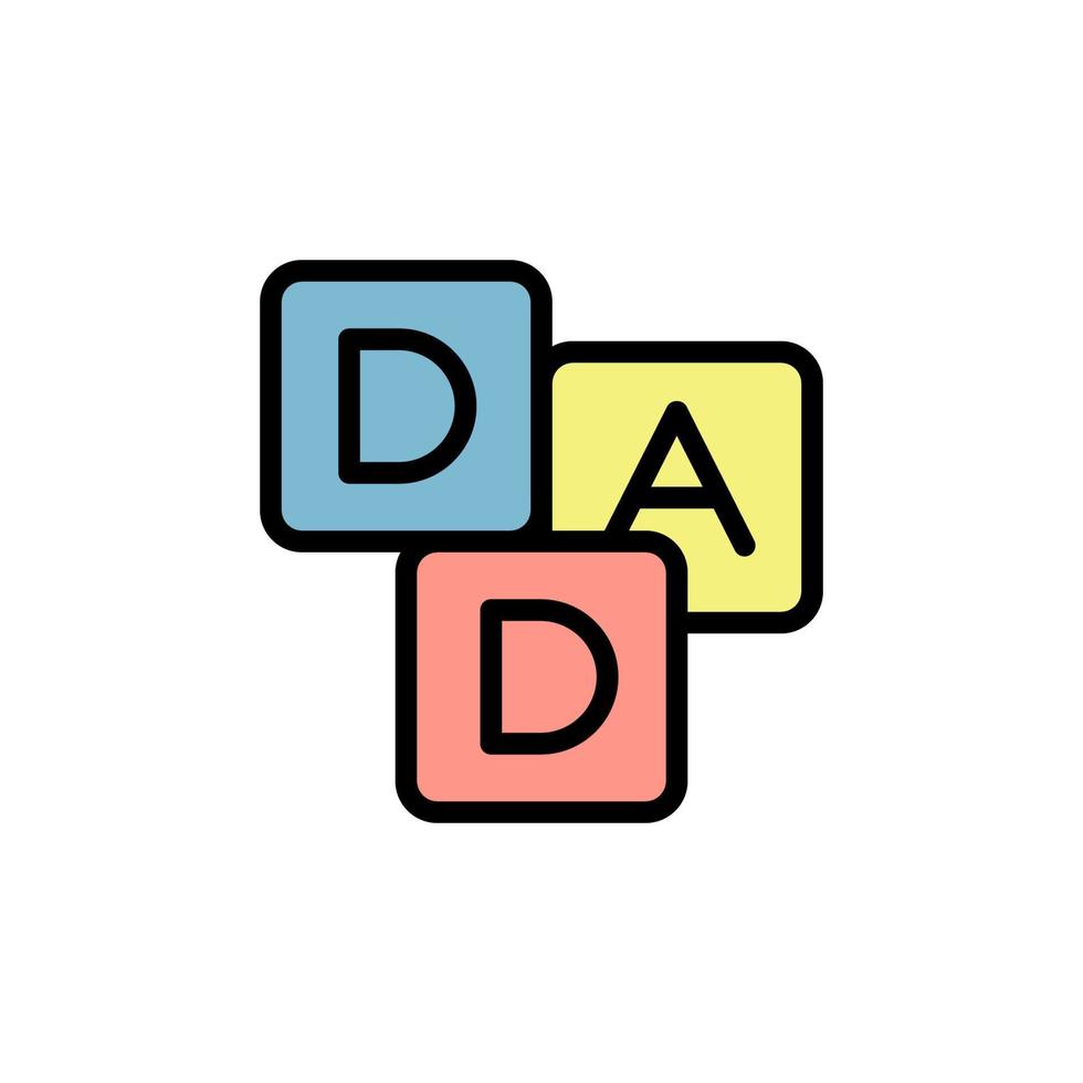 ABC Block, DAD vector icon